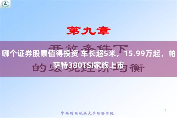 哪个证券股票值得投资 车长超5米，15.99万起，帕萨特380TSI家族上市