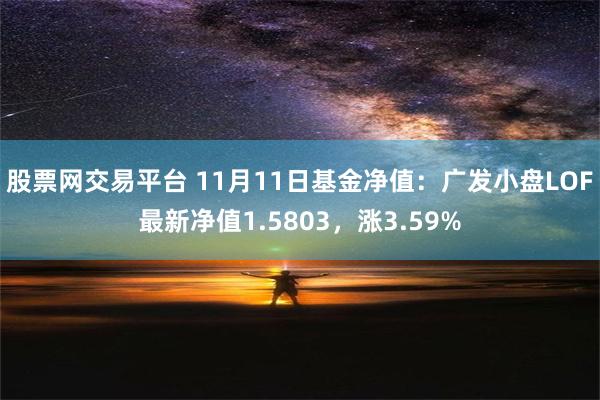 股票网交易平台 11月11日基金净值：广发小盘LOF最新净值1.5803，涨3.59%