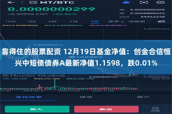 靠得住的股票配资 12月19日基金净值：创金合信恒兴中短债债券A最新净值1.1598，跌0.01%